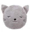 Cat grey cushion 27x27cm
