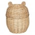 Teddy bear basket with lid diam.27x36cm