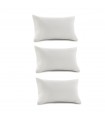Pack of 3 pillows 100% visco flakes and pur 90cm