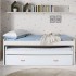 Kompaktbett 105 weiß mit zwei Betten + 2 Schubladen Aurora 105x190cm