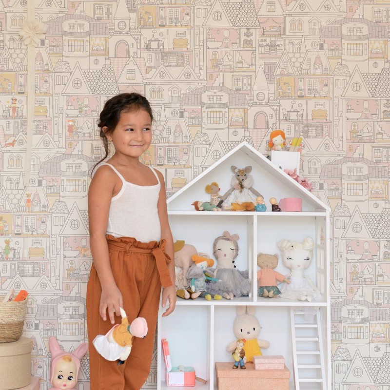 Casa de muñecas papel pintado 0.53 m x 10.05 m