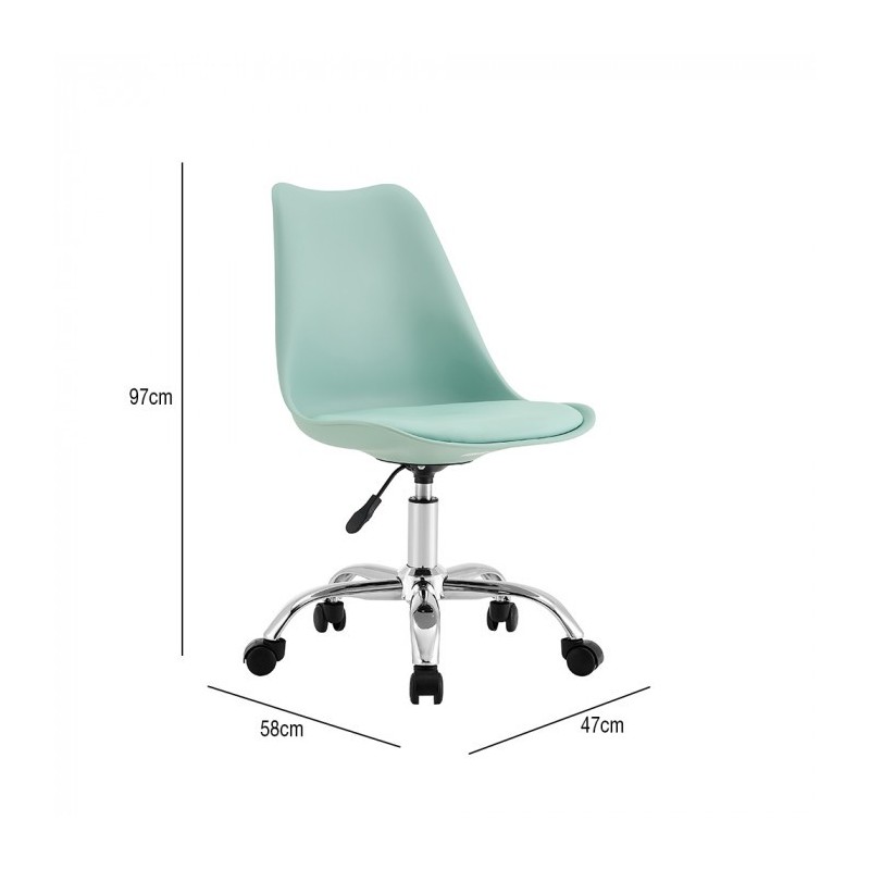 Farbe Stuhl mit Rollen 97x47x58cm