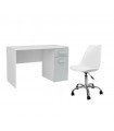 Set di scrivania e sedia bianco pastello