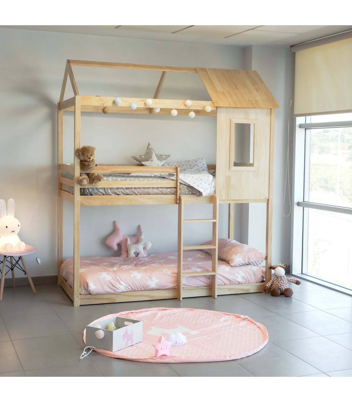 Cama casita doble Montessori - Comprar en Lupita Mia