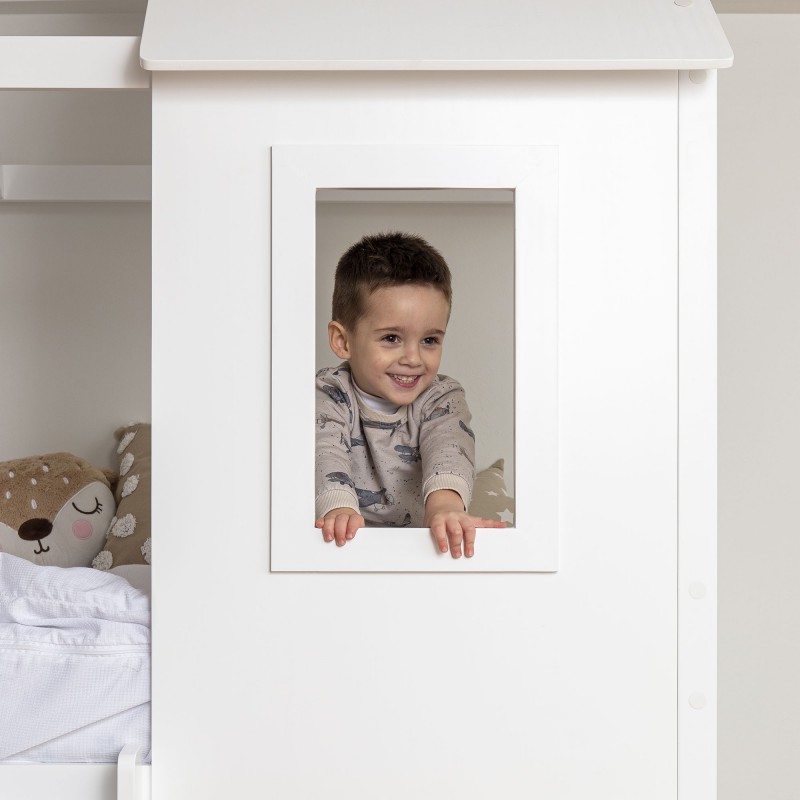 Etagenbett für Kinder Casita weiß 90x190/90x190cm