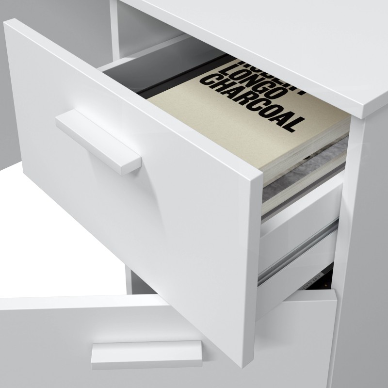 Vanellope desk table in white 73x108x50cm
