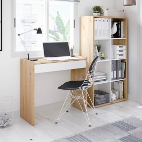 Coco mesa escritorio blanco con cajón 73x108x50cm