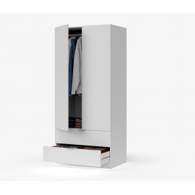 Vanellope armadio 2 ante 2 cassetti 180x81,5x52cm