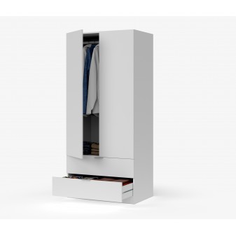 Vanellope armario 2 puertas 2 cajones 180x81.5x52cm