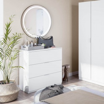 Vanellope Kommode 3 Schubladen 80x70x38cm