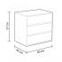 Heaven bloc de tiroirs pour armoire 3 tiroirs 60x57x44 cm