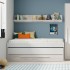 Buzz cama dupla com gaveta e prateleira 90x190 / 90x180 cm