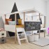 Cottage bed with blackboard Pumba 90x200cm
