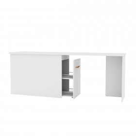 Desk with storage Amber 76,5x202/242x45
