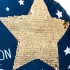 Almofada azul estrela 40cm