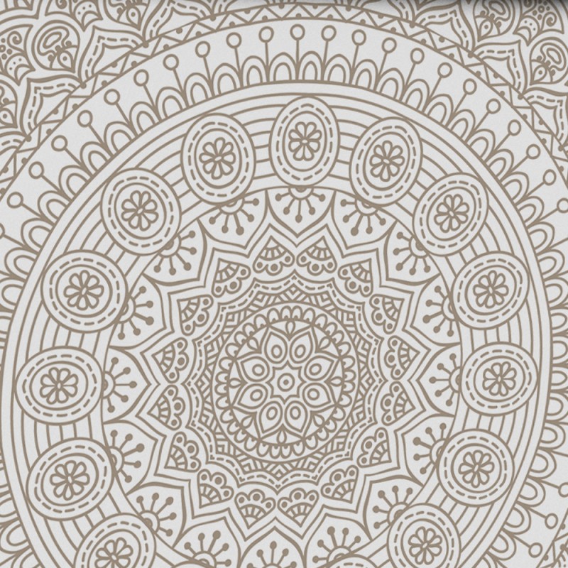 Mandala de design cabecero branco 160x126x4cm