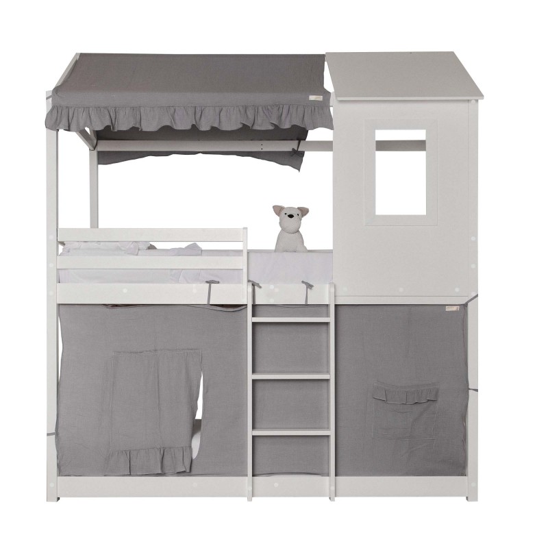 Set tessile per il letto a castello Montessori grigio