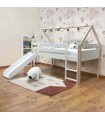 Cottage bed with slide 90x190cm