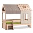 Iris Montessori cottage bed Grey 90x200cm