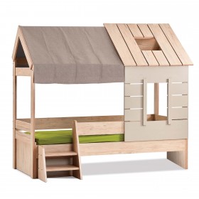 Cama infantil Montessori casita Iris Cinzento 90x200cm