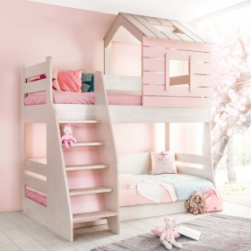Montessori House Bunk Bed for Kids Iris 90x200/90x200cm