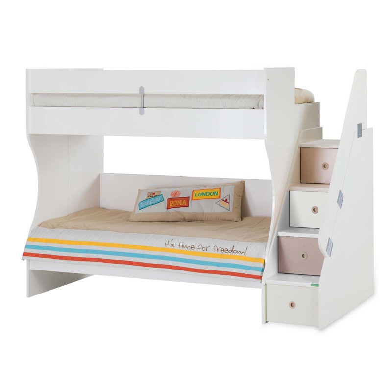 Children's bunk bed with drawers Gia 90x190/90x190cm