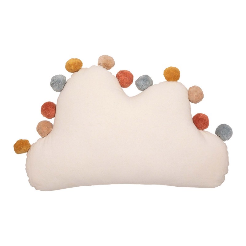 Coussin polyester beige nuage 50x30x12cm
