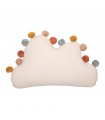 Coussin polyester beige nuage 50x30x12cm