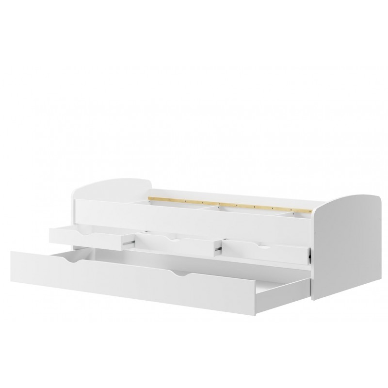Bed chipboard white Andy 90x200cm