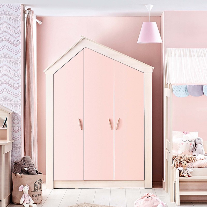 Armário 3 portas aglomerado Iris 207x150x58cm