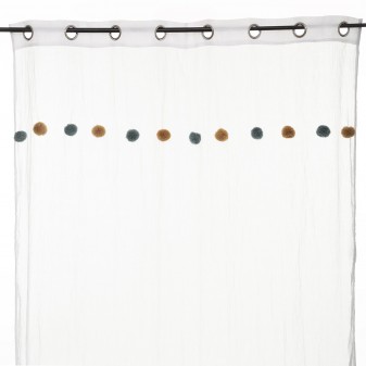 Rideau en coton blanc Chip 240x140cm
