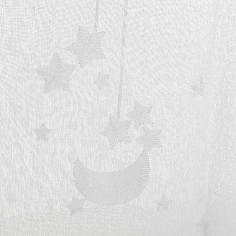 Curtain polyester white Plumette 240x140cm