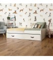 White trundle bed + 2 drawers Ana 90x190cm
