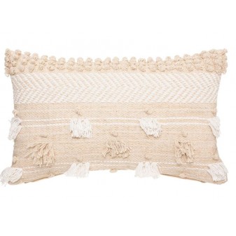 Coussin polyester beige Slinky 30x50x15cm