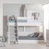Bunk bed Montessori house white Iris 90/100x200cm