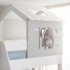 Bunk bed Montessori house white Iris 90/100x200cm