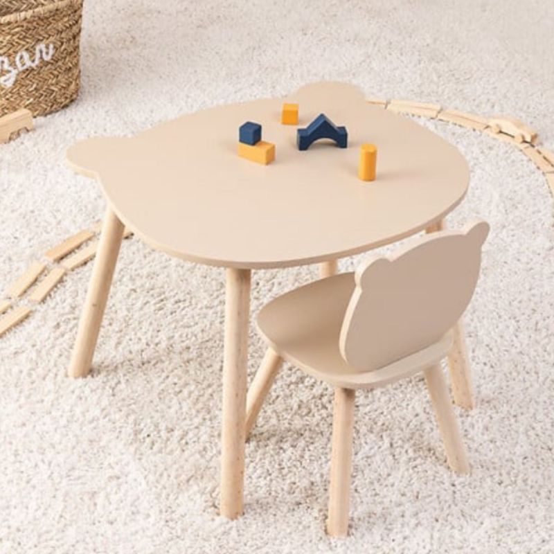 Mesa infantil beige Osito 43x64x62 cm
