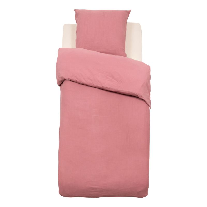 Funda nórdica rosa viejo. Cama 90x190cm