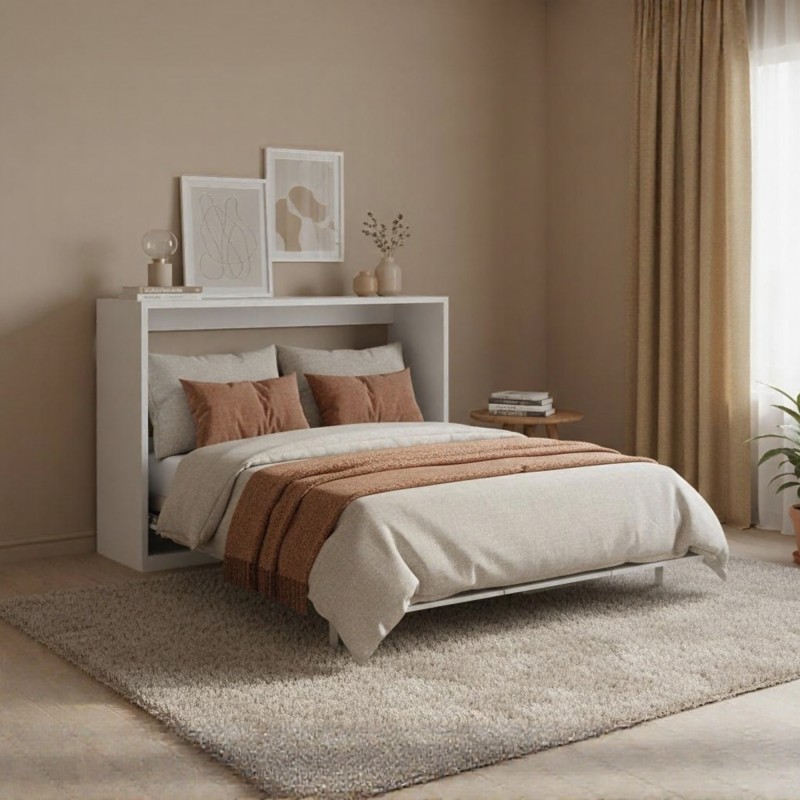 Lit pliant blanc Hans 150x200cm