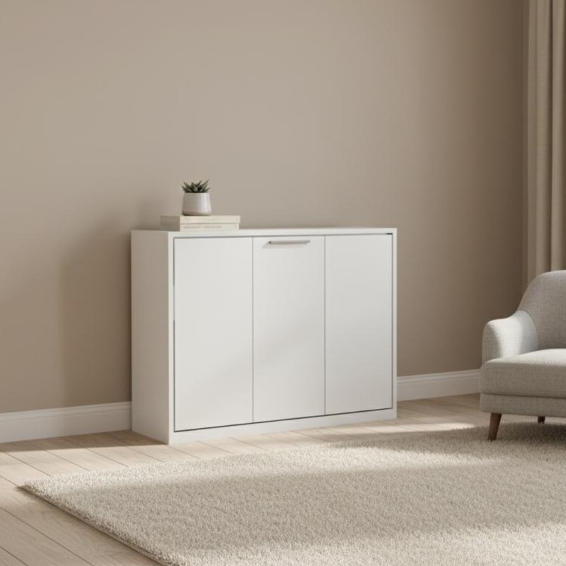 Lit pliant blanc Hans 150x200cm