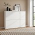 Lit escamotable aggloméré mélamine blanc Elsa 135x190cm