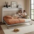 Lit escamotable aggloméré mélamine blanc Elsa 135x190cm