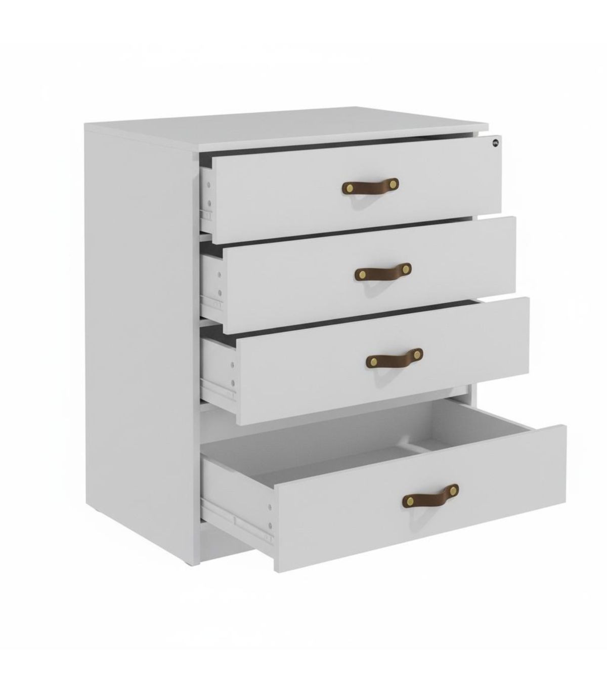 Cassettiera Da Tavolo Plastic Forte - 4 Cassetti Trasparenti, Bianco | Per Scuola E Ufficio