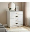 Commode 4 tiroirs blanc Luca 87.7x85.2x44.8cm