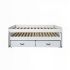Cama compacta 2 camas + 2 gavetas individuais branca Abu 90x200cm