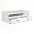 Lit compact 2 lits + 2 tiroirs individuels blanc Abu 105x200cm