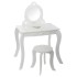 Princesa tocador y taburete Toc: 91x71,5x50,5cm Tab: 33x28øcm