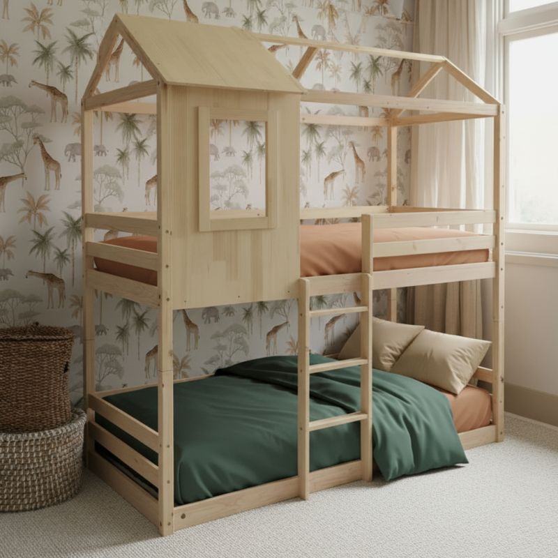 Beliche Montessori casinha divisível madeira Judy 90x190/90x190cmi