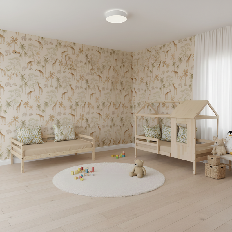 Beliche Montessori casinha divisível madeira Judy 90x190/90x190cmi