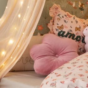 Cojín en forma de flor rosa Asha 8x38x38cm